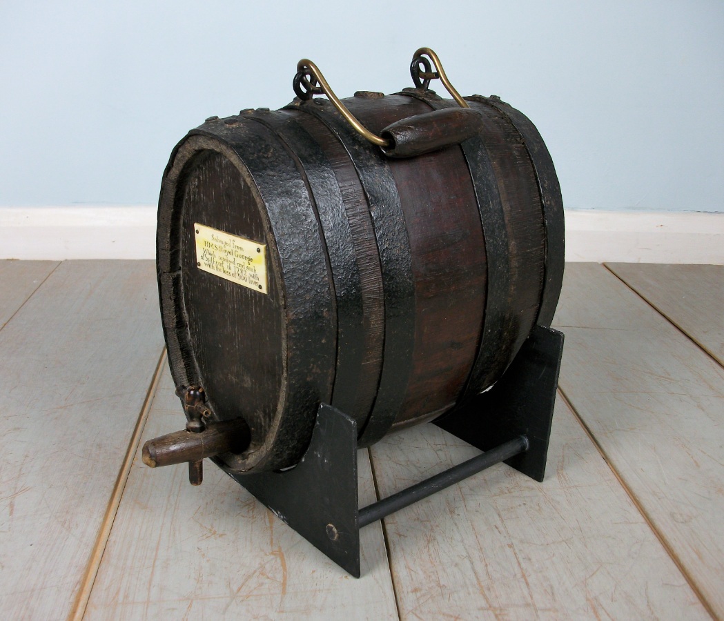 18th Century Oak Ship’s Spirit Barrel from HMS Royal George